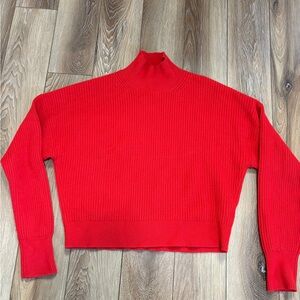 J. Crew Vibrant Red Turtleneck Sweater